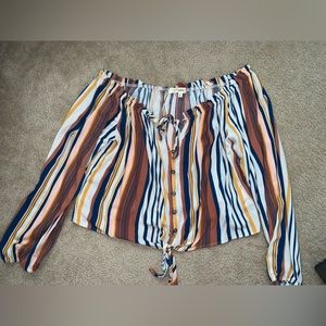 Multi colored striped top